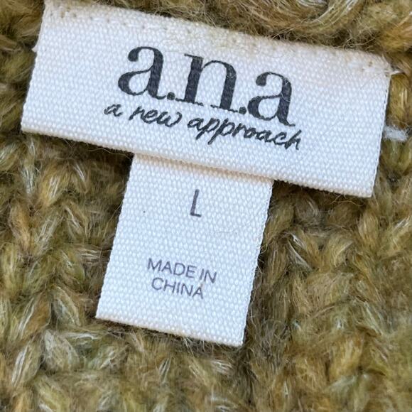 a.n.a green V Neck Long Sleeve Pullover Sweater NEW with tag fall cozy - Picture 9 of 11